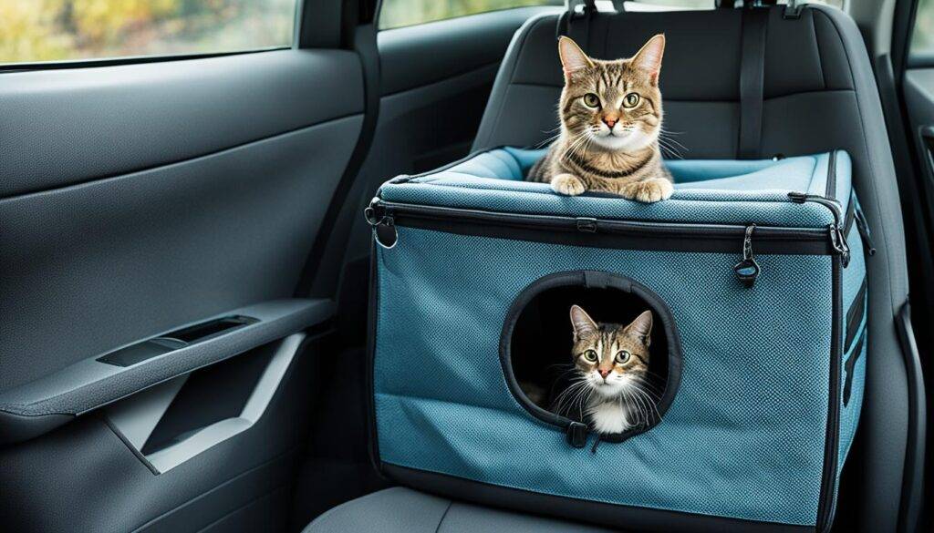 zavarovanje mačke v vozilu